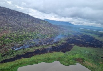 Foto divulgada neste sábado pelo IHP após chuva, mostra que ainda há focos